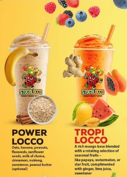 Stocolocco Smoothie Bar Menu